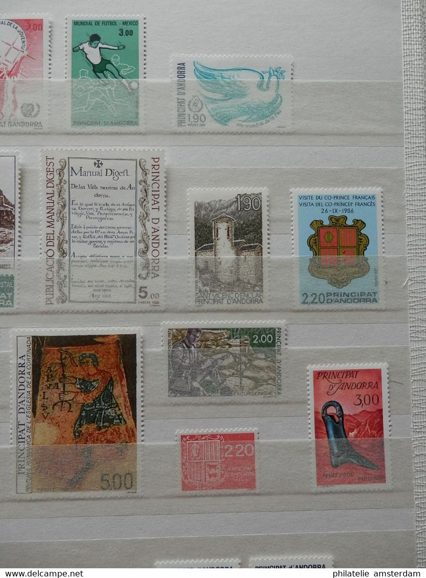 Andorra 1972-1996, French and Spanish Post: MNH collection