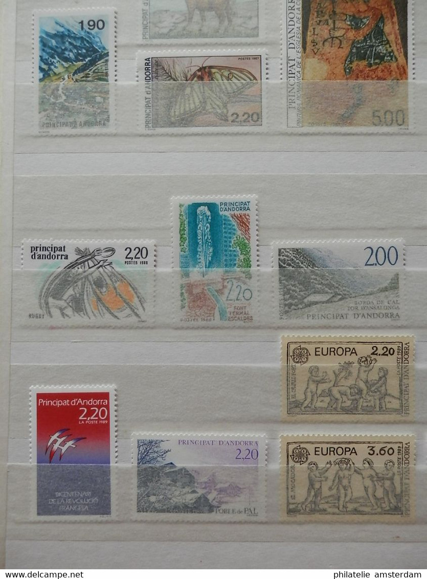 Andorra 1972-1996, French and Spanish Post: MNH collection