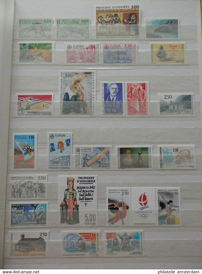 Andorra 1972-1996, French and Spanish Post: MNH collection