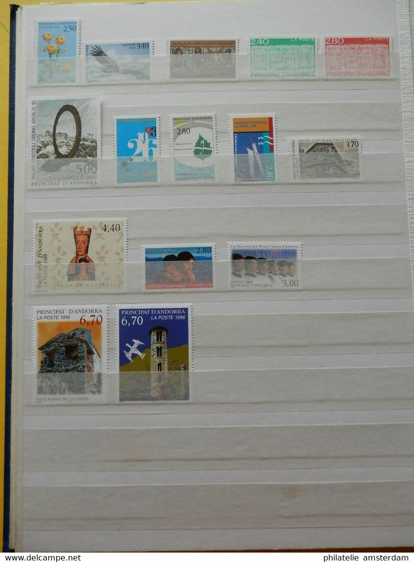 Andorra 1972-1996, French and Spanish Post: MNH collection