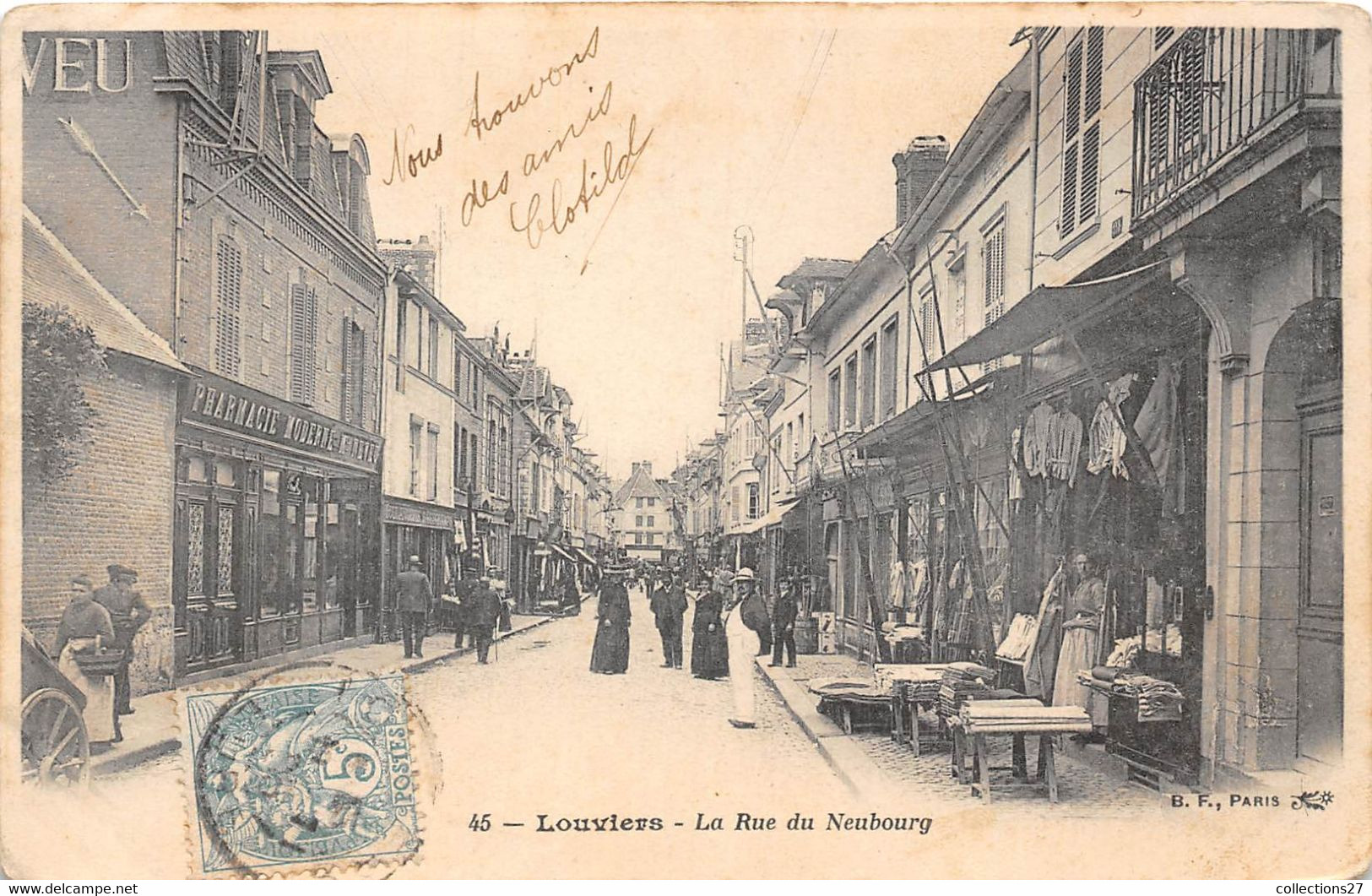 27-LOUVIERS- LA RUE DY NEUBOURG - Louviers
