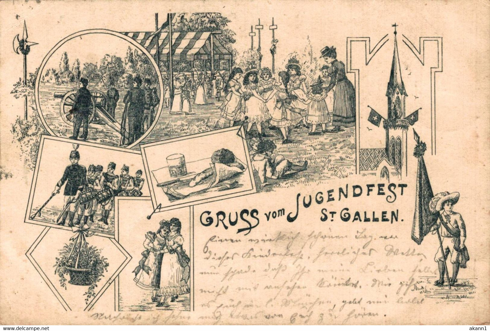 78100- Gruß Vom Jugendfest St. Gallen 1899 - Sankt Gallen