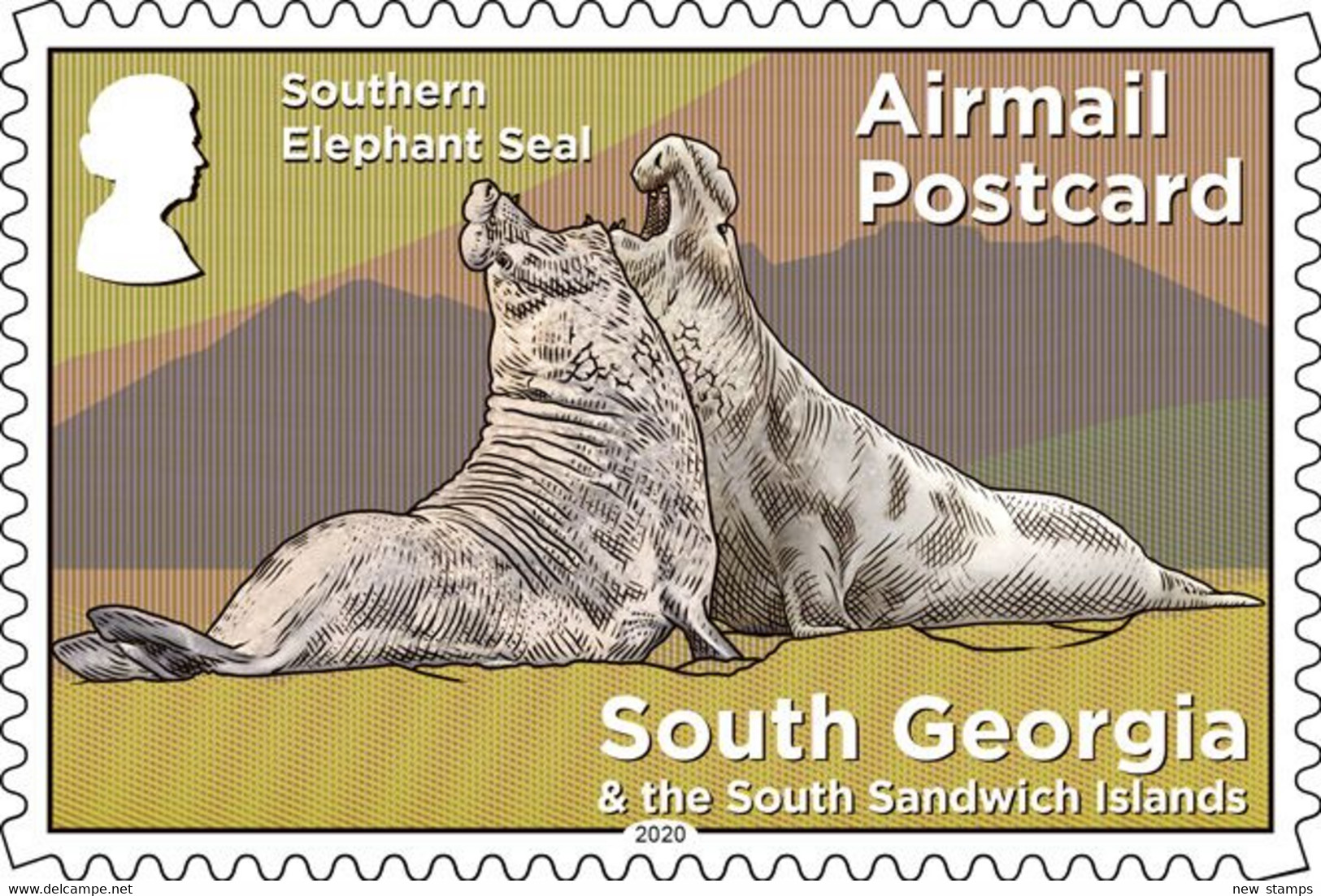 South Georgia 2020 Definitive Fauna Southern Elephant Seals 1v MNH - Sonstige & Ohne Zuordnung