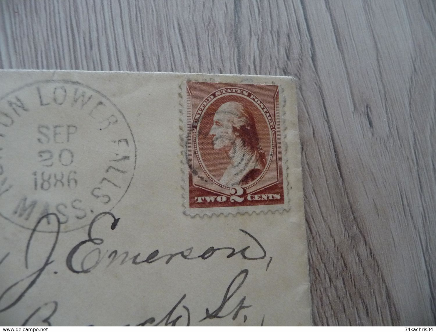 USA 1 TP Ancien Seul Sur Lettre Oblitération Double Cachet 1886 Cachet - Storia Postale