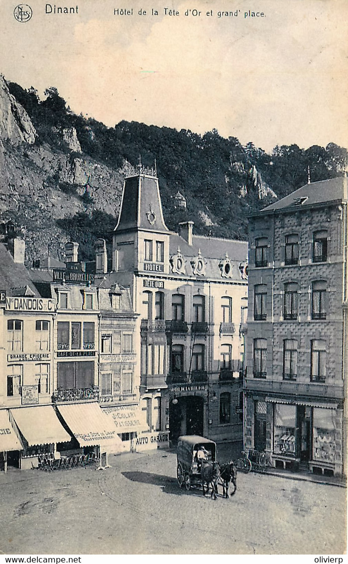 Belgique - Dinant - Hôtel De La Tête D ' Or Et Grand Place - Attelage - Dinant