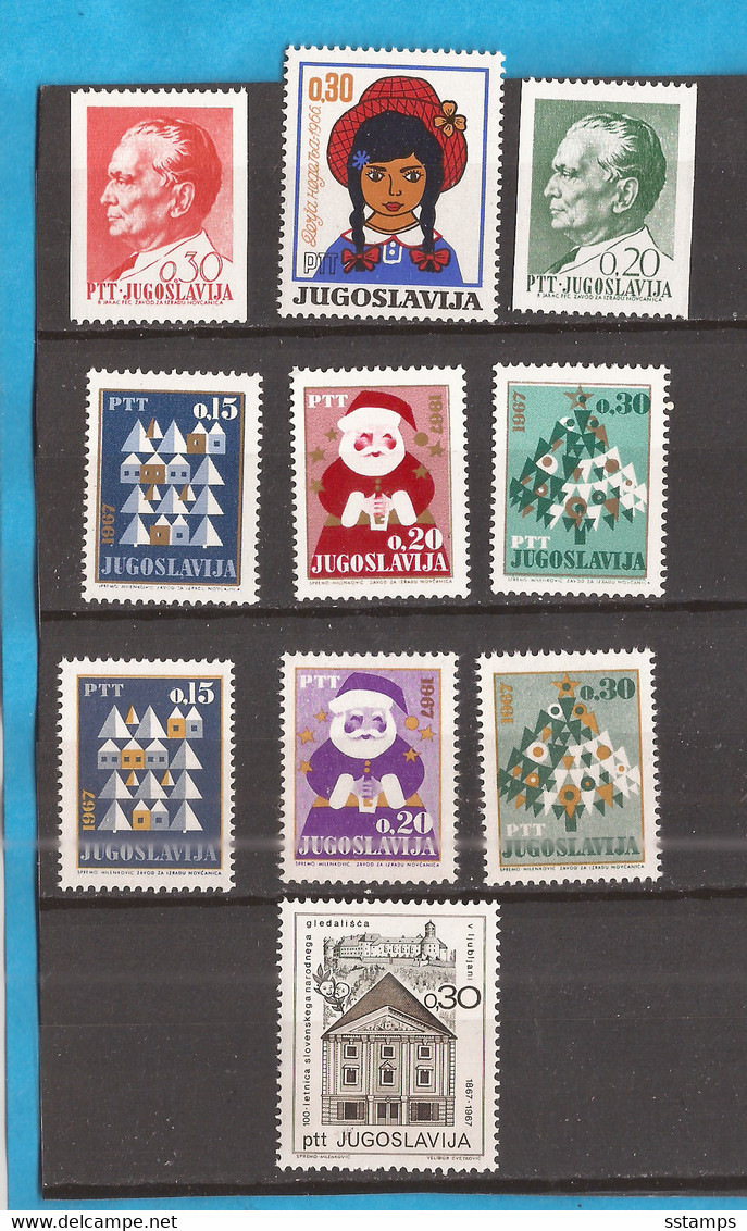 YU -10-10  AUSVERKAUF BILLIG GUTE QUALITET  JUGOSLAVIJA JUGOSLAWIEN   MNH - Lots & Serien