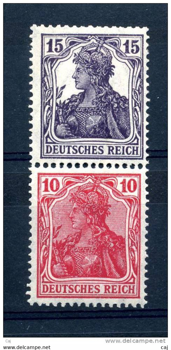 Allemagne  -  Reich  -  Se Tenant  :  Mi  S 9  *  Gomme Mate - Postzegelboekjes & Se-tenant