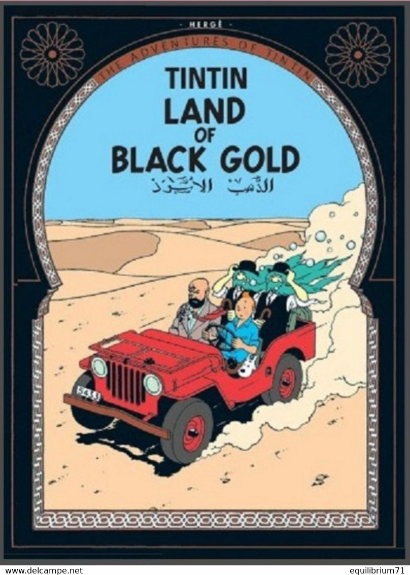 Carte Postale / Postkaart - Kuifje/Tintin - Milou/Bobbie - Haddock -Land Of Black Gold / Tintin Au Pays De L'Or Noir - Philabédés (comics)