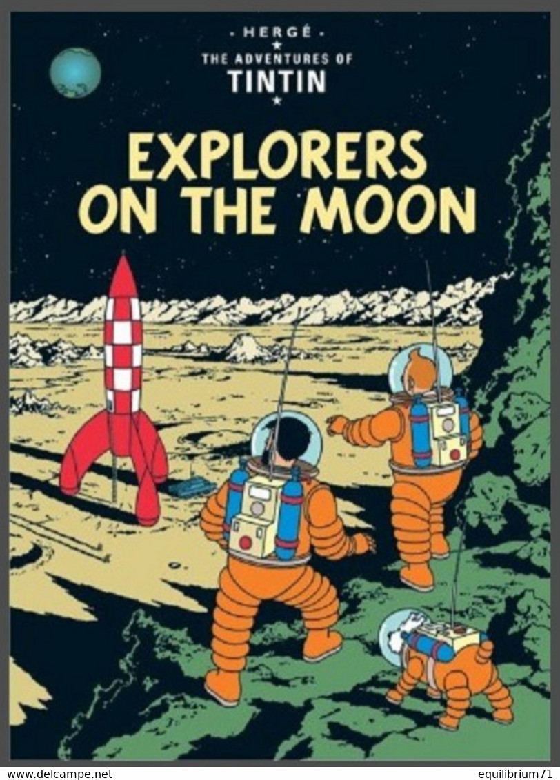 Carte Postale / Postkaart- Kuifje/Tintin - Milou/Bobbie - Haddock - Exporers Of The Moon / On A Marché Sur La Lune - Philabédés (comics)