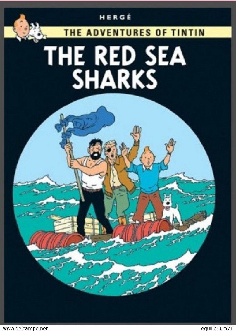 Carte Postale / Postkaart - Kuifje/Tintin - Milou/Bobbie - Haddock - Tournesol - The Red Sea Sharks / Coke En Stock - Philabédés (comics)