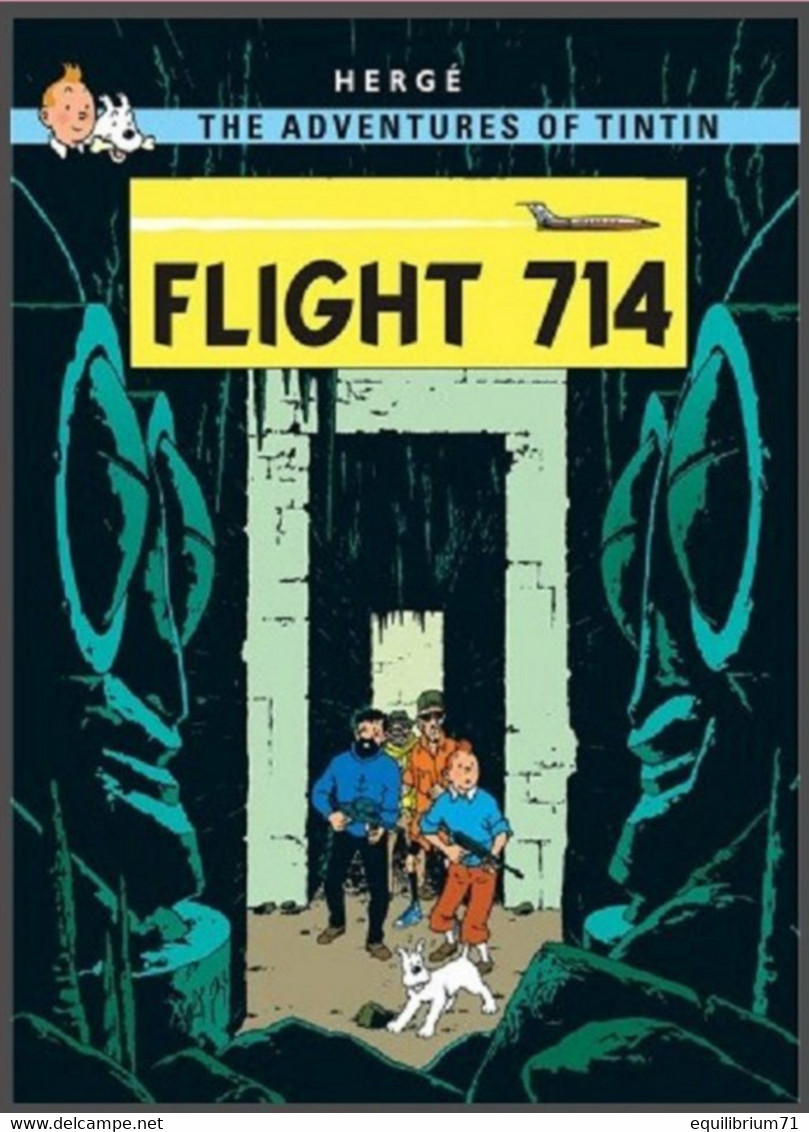 Carte Postale / Postkaart - Kuifje/Tintin - Milou/Bobbie - Haddock - Tournesol - Flight 714 / Vol 714 Pour Sydney - Philabédés (comics)