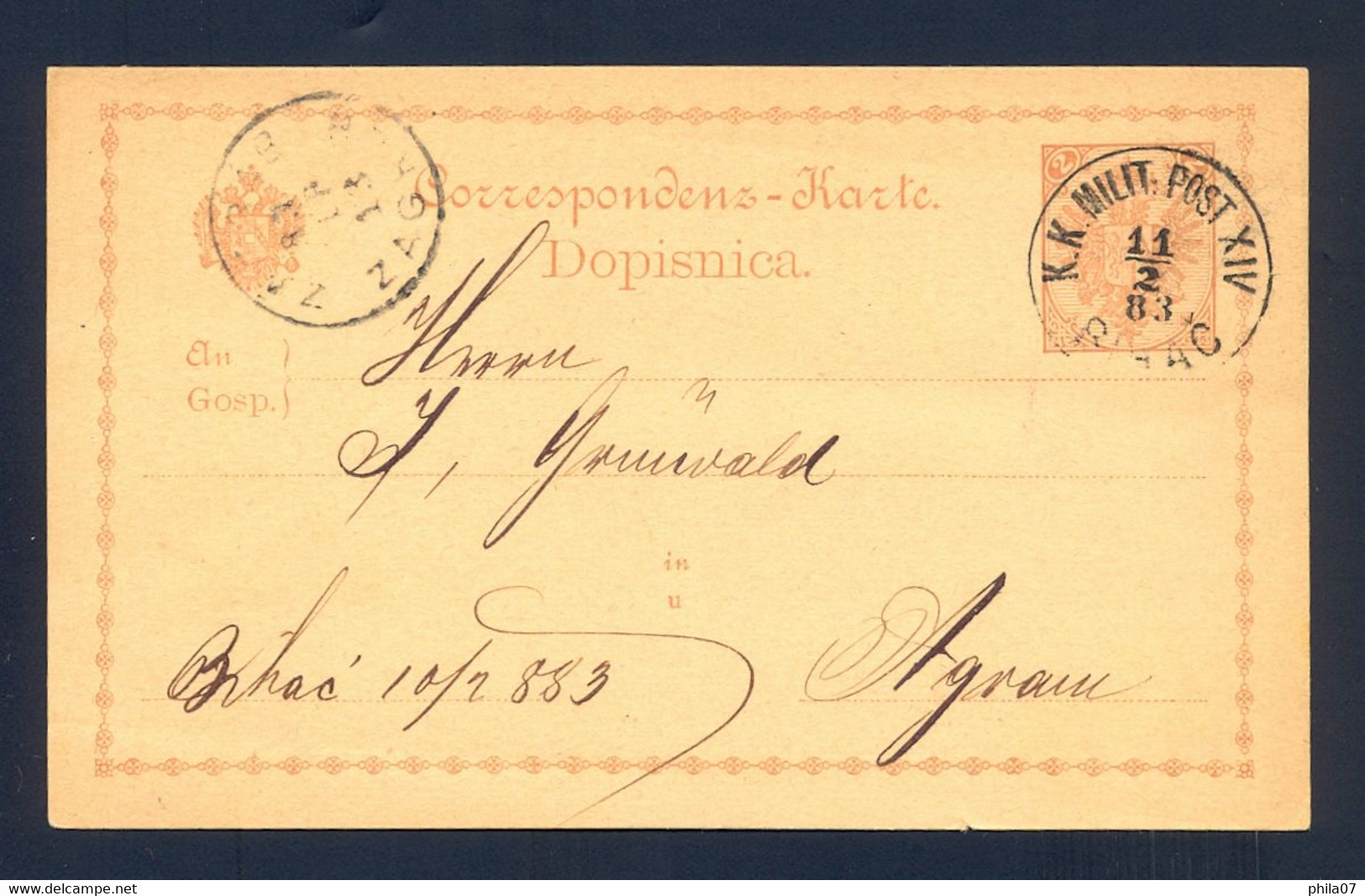 BOSNIA AND HERZEGOVINA, AUSTRIA - Stationery With First, Rare Type Of Cancel K.K. BIHAČ 11.02. 1893. - Bosnia Herzegovina