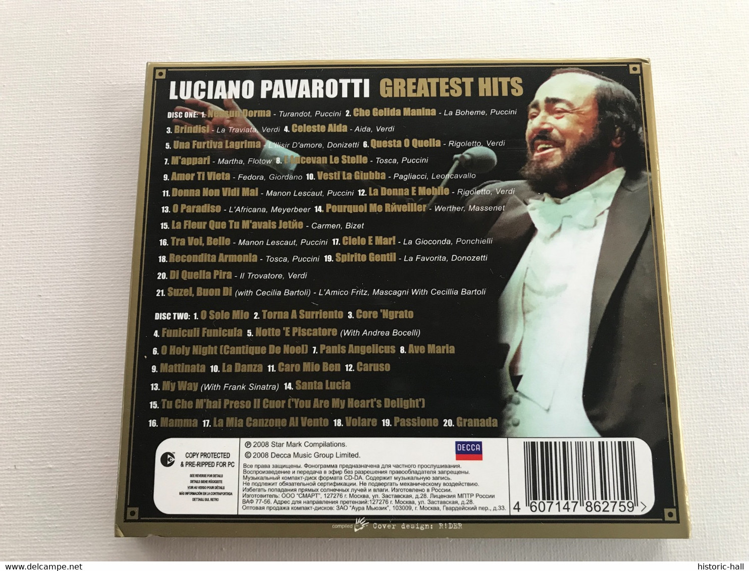 LUCIANO PAVAROTTI « greatest Hits » 2 CD Digipack RUSSIE - Opere