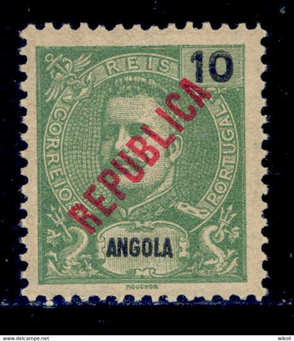 ! ! Angola - 1914 D. Carlos Local Republica 10 R - Af. 158 - MH - Angola