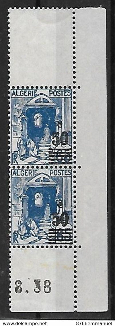 ALGERIE N°166 N** En Paire De Carnet Sans Publicité - Unused Stamps