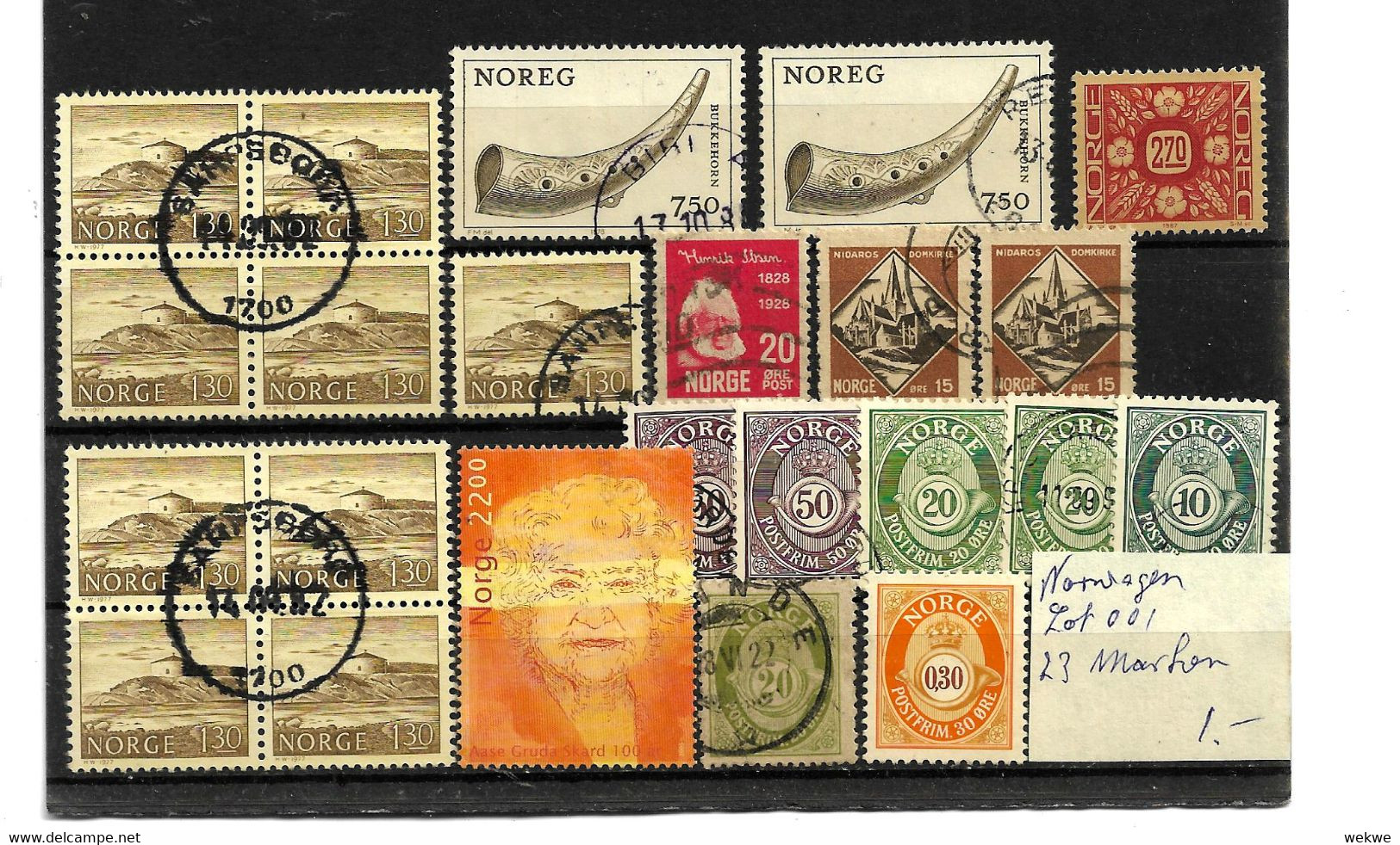 NORWEGEN LOT 001 - 23 Marken O - Collections