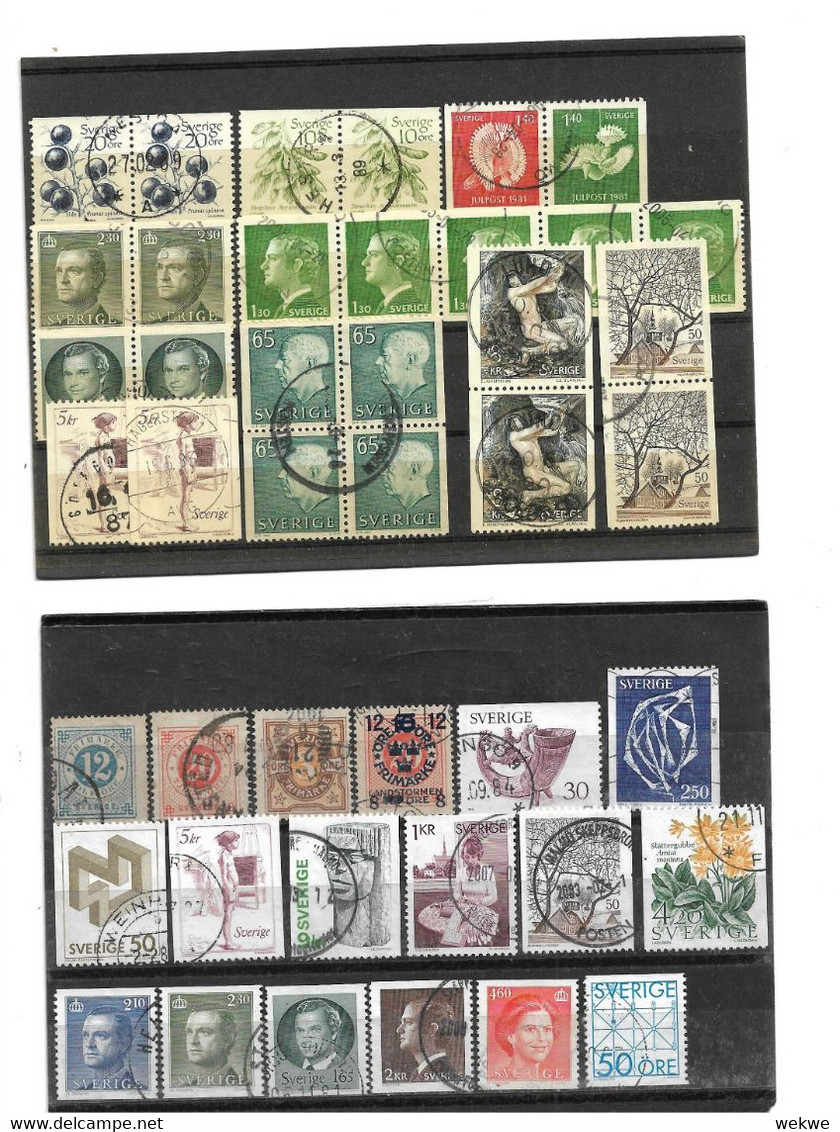 SCHWEDE LOT 001 - 9 Steckkarten, Marken O - Collections