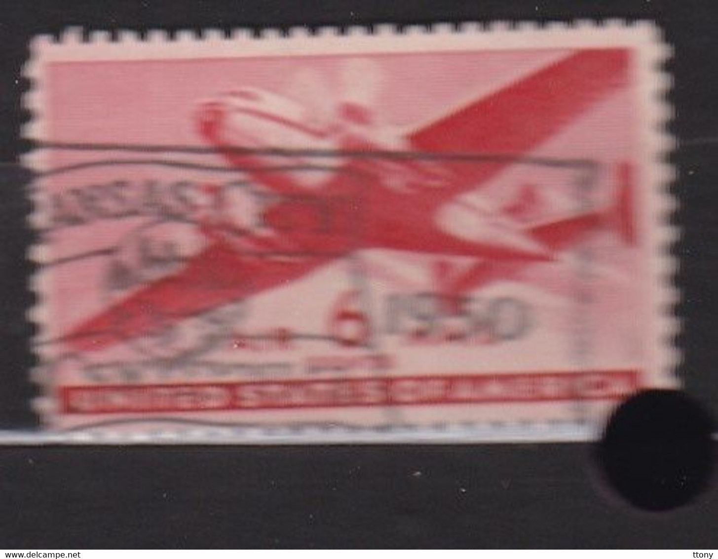 USA STAMPS :  Air Mail  6 C  Twin-motored Transport Plane :Mi:US 500A- Sn:US C25- Yt:US PA26- Sg:US A901 Used - 2a. 1941-1960 Gebraucht