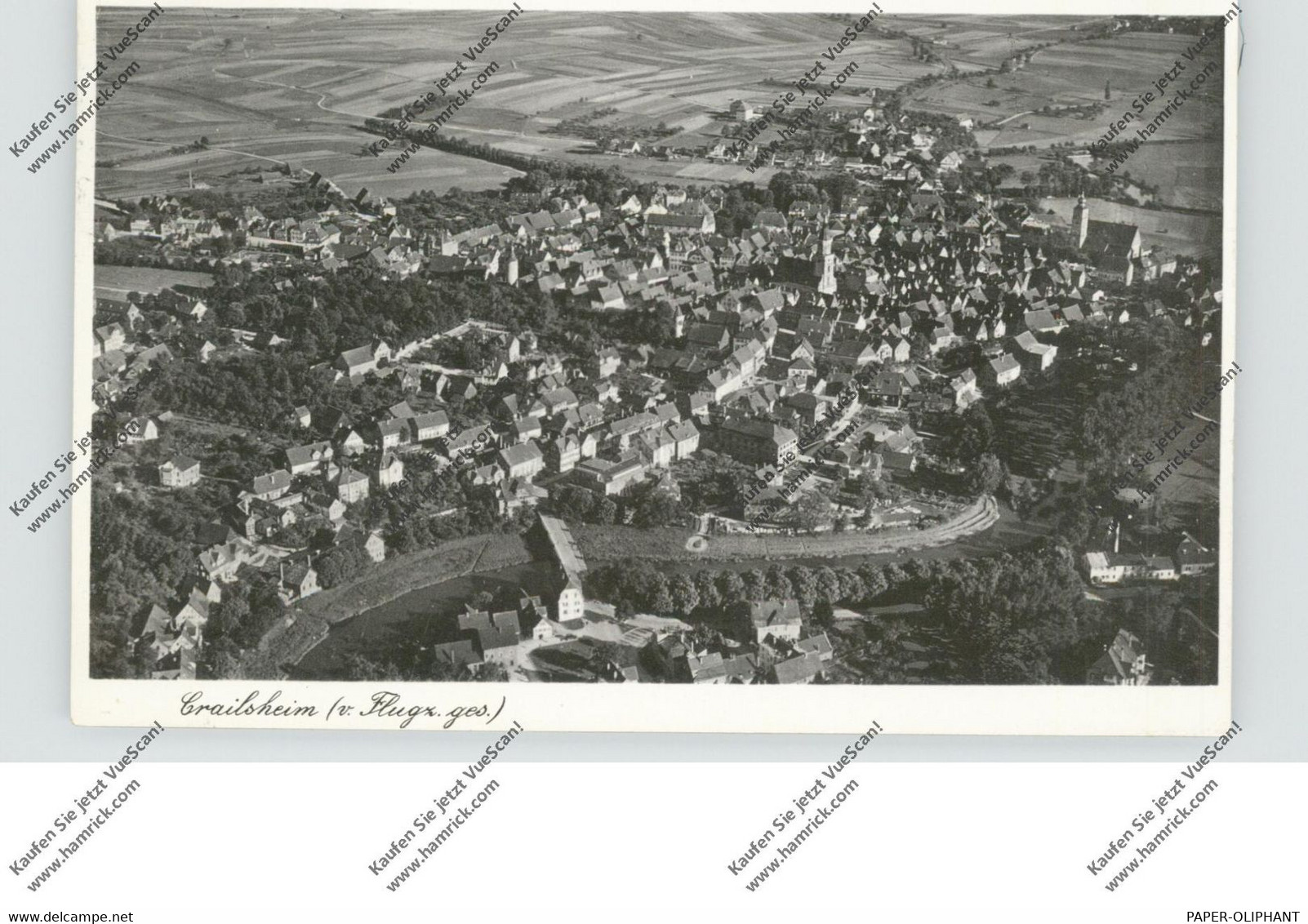 7180 CRAILSHEIM, Luftaufnahme, 1938 - Crailsheim