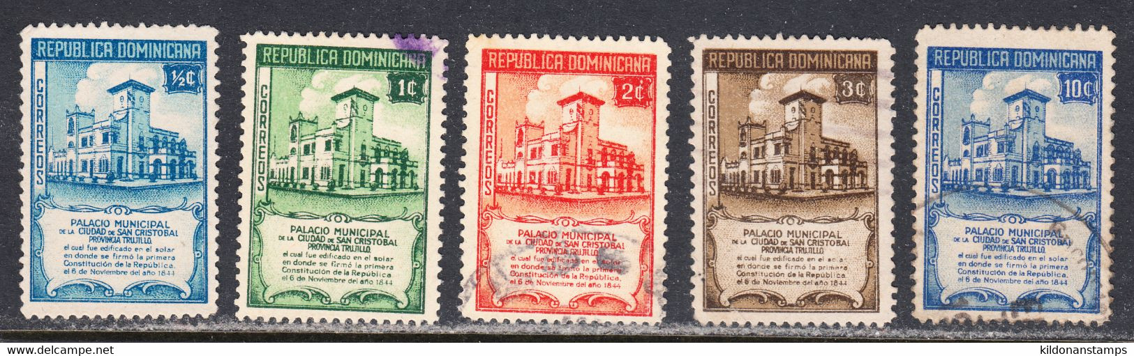 Dominican Republic 1945 Cancelled, Sc# ,SG 527-531 - Dominicaine (République)