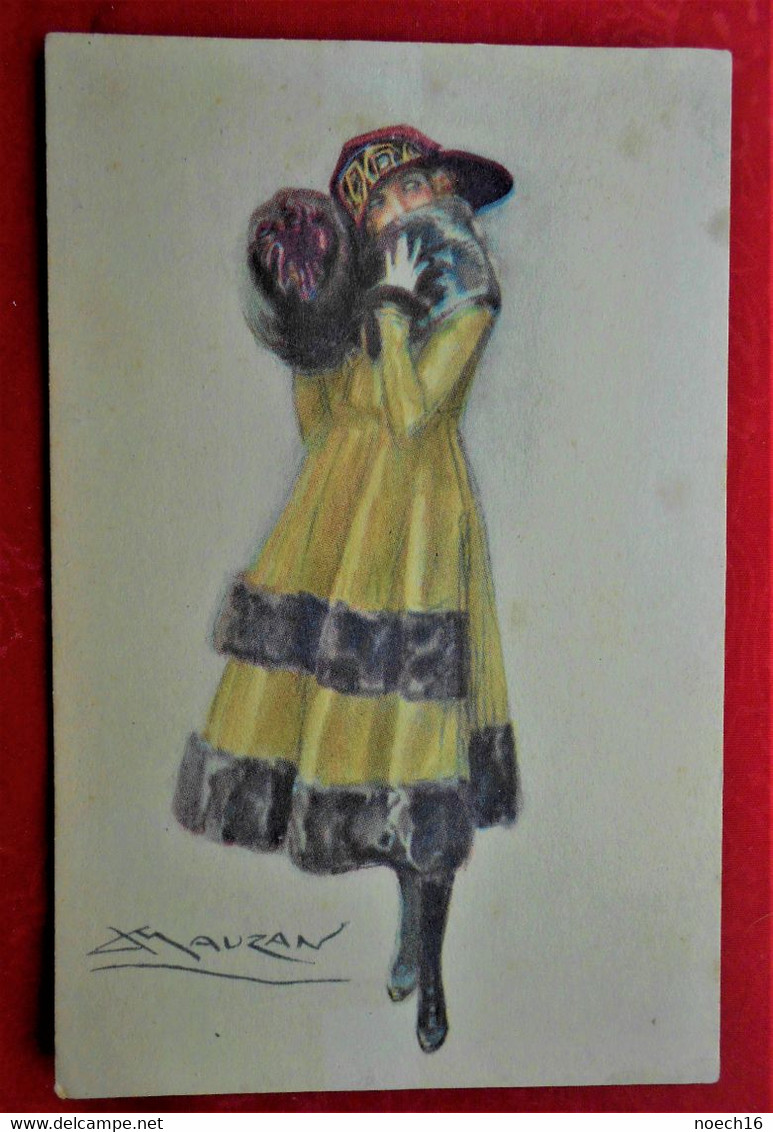 CPA Illustrateur Mauzan 1914 - Femme - Mode Rétro - Costume - Chapeau - Mauzan, L.A.