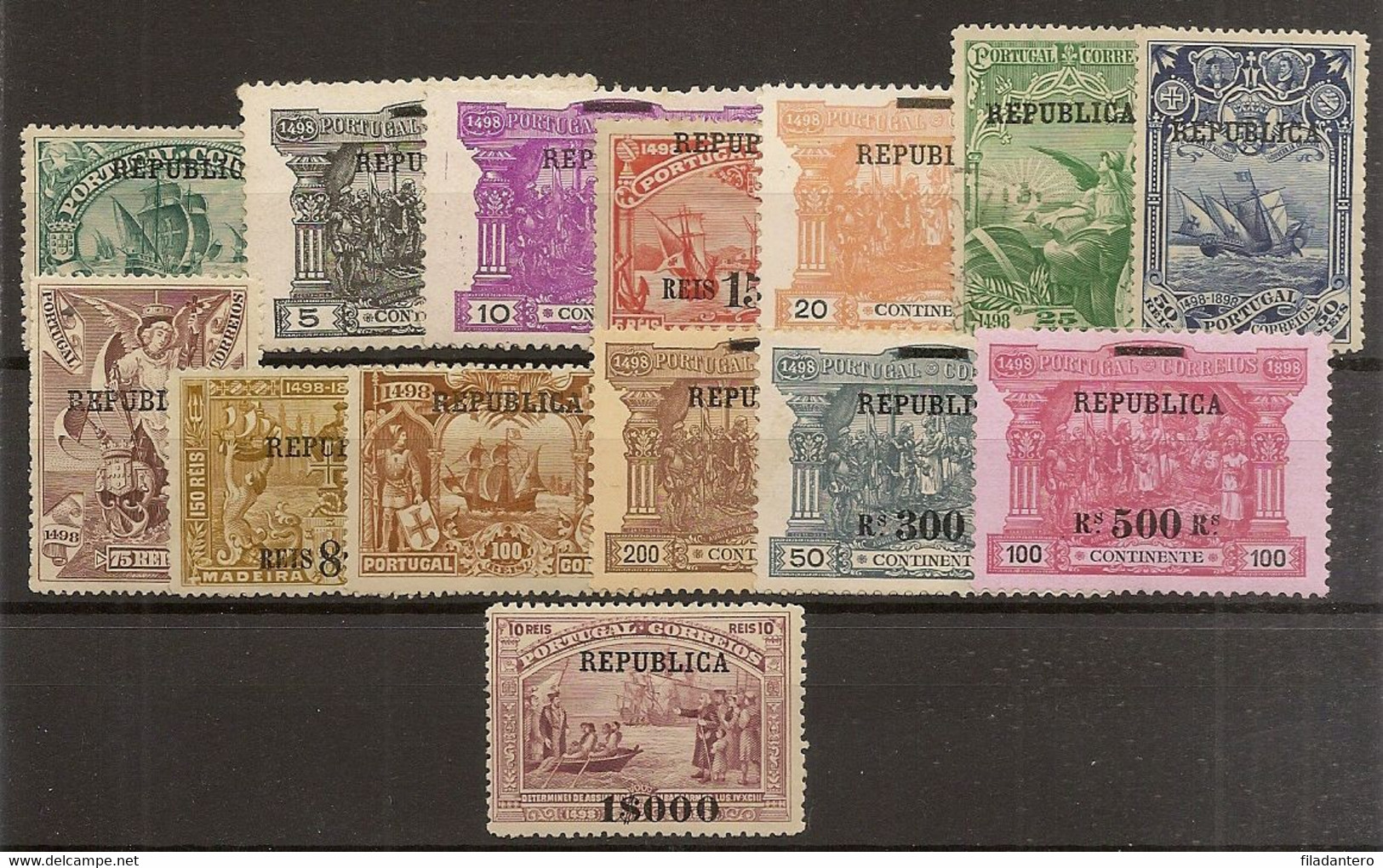 PORTUGAL  Yvert  182/195* Mh  Serie Completa  Vasco De Gama  1910  NL1464 - Unused Stamps