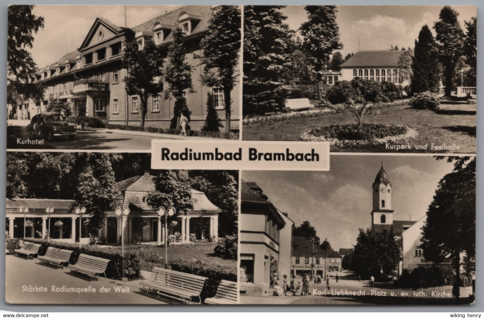 Bad Brambach - S/w Mehrbildkarte 9   Radiumbad - Bad Brambach