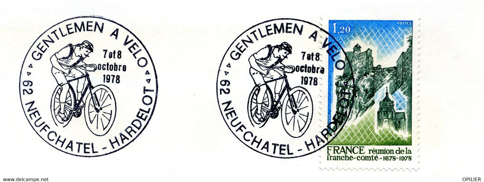 NEUFCHATEL HARDELOT PAS DE CALAIS 7 Et 8 Octobre 1978 GENTLEMEN A VELO Cyclisme Vélo Sport - Matasellos Conmemorativos