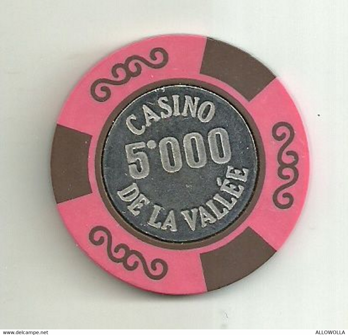 9866" FICHES-CHIPS-CASINO DE LA VALLEE DA LIRE 5.000 " - Casino