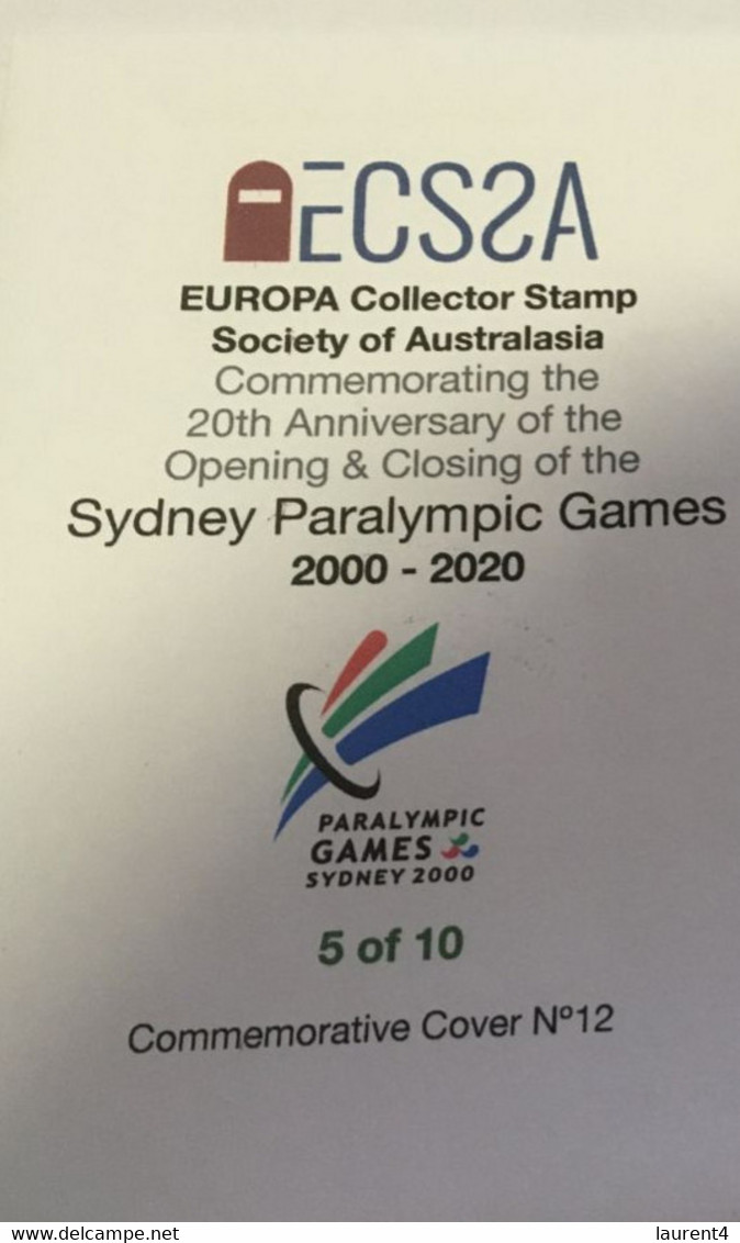 (U 4) Australia - Sydney Paralympic Games 20th Anniversary (with COVID-19) Opening & Closing Dates (& Paralympic Stamp) - Estate 2000: Sydney - Paralympic