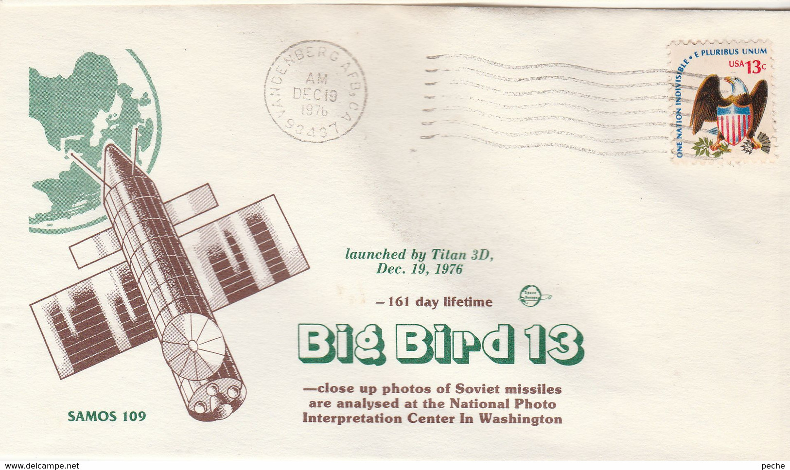 N°745 N -lettre (cover) Big Bird 13 - Amérique Du Nord