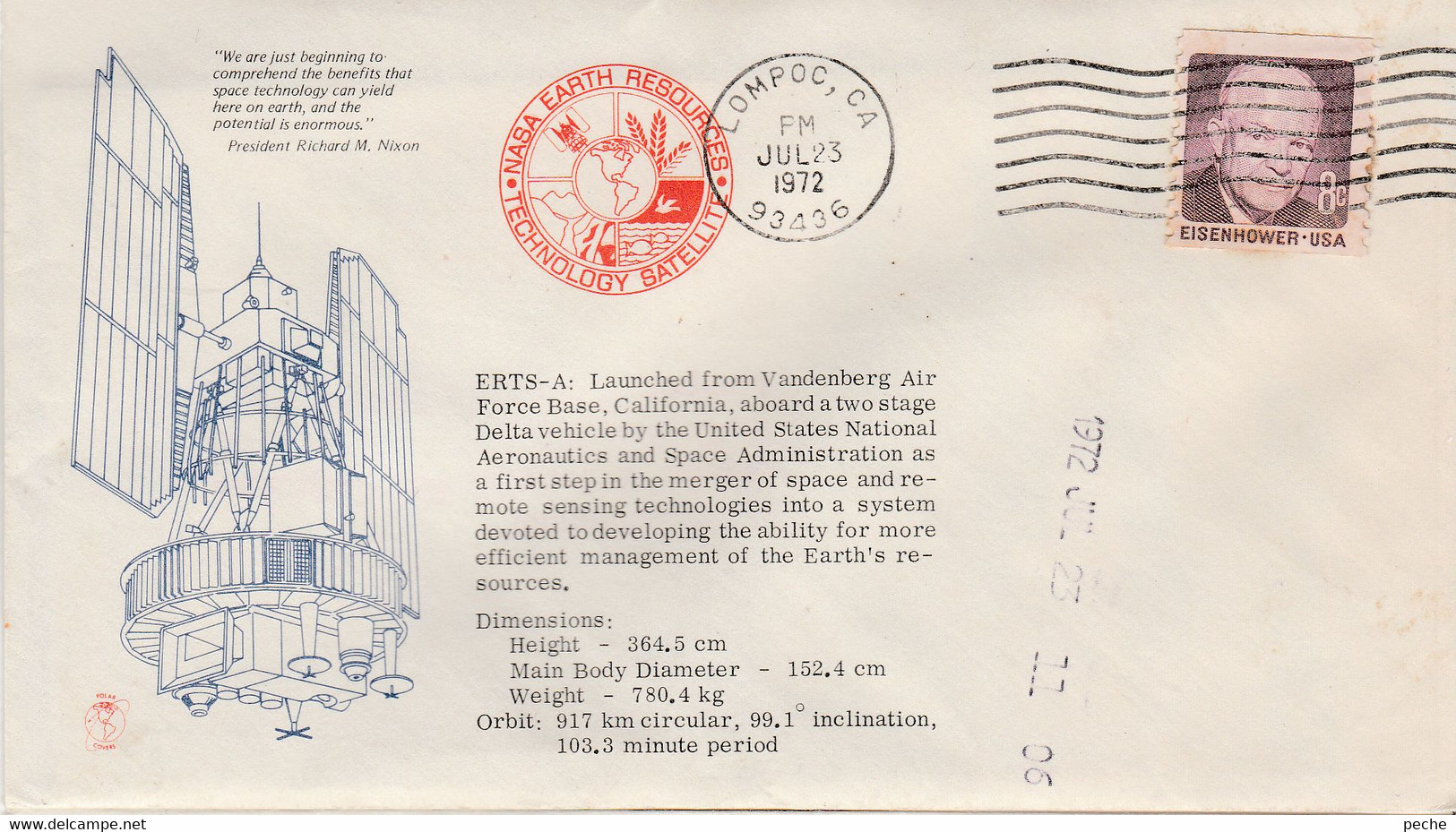 N°753 N -lettre (cover) Erts-A -Nasa- - Nordamerika