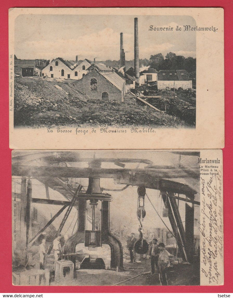 Morlanwelz - La Grosse Forge De Monsieur Mabille - 2 Cartes Postales  ( Voir Verso ) - Morlanwelz