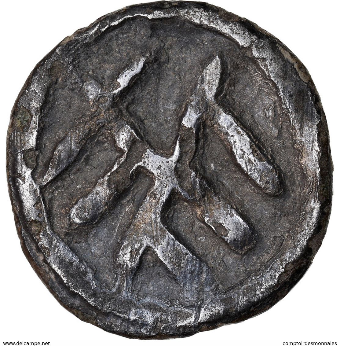 Monnaie, France, Denier, Metz, TTB, Argent, Belfort:2967 - 470-751 Merovingian