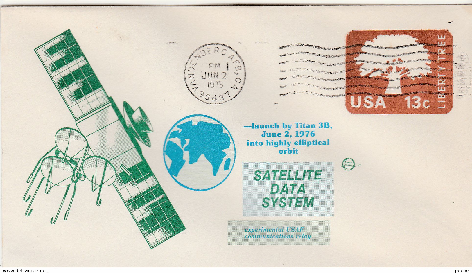 N°763 N -lettre (cover) Satellite Data System -entier Postal- - América Del Norte