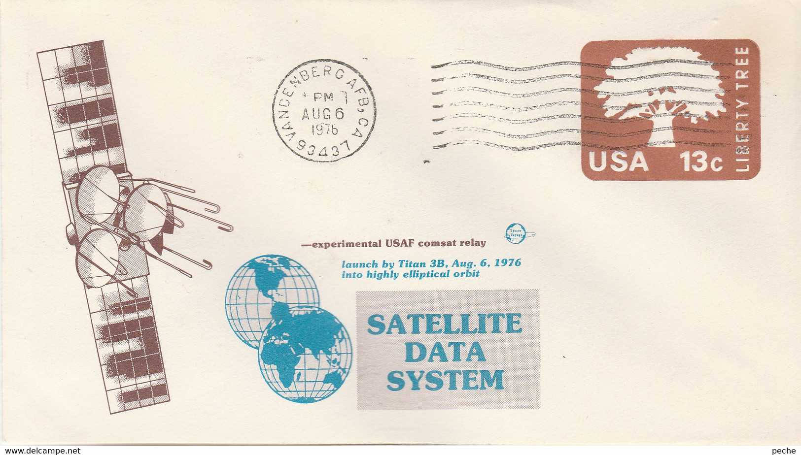 N°764 N -lettre (cover) Satellite Data System -entier Postal- - Nordamerika