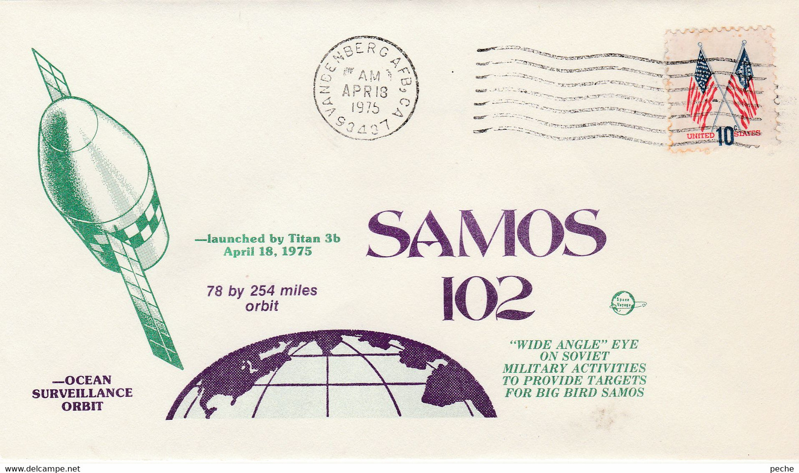 N°769 N -lettre (cover) Samos 102 - America Del Nord