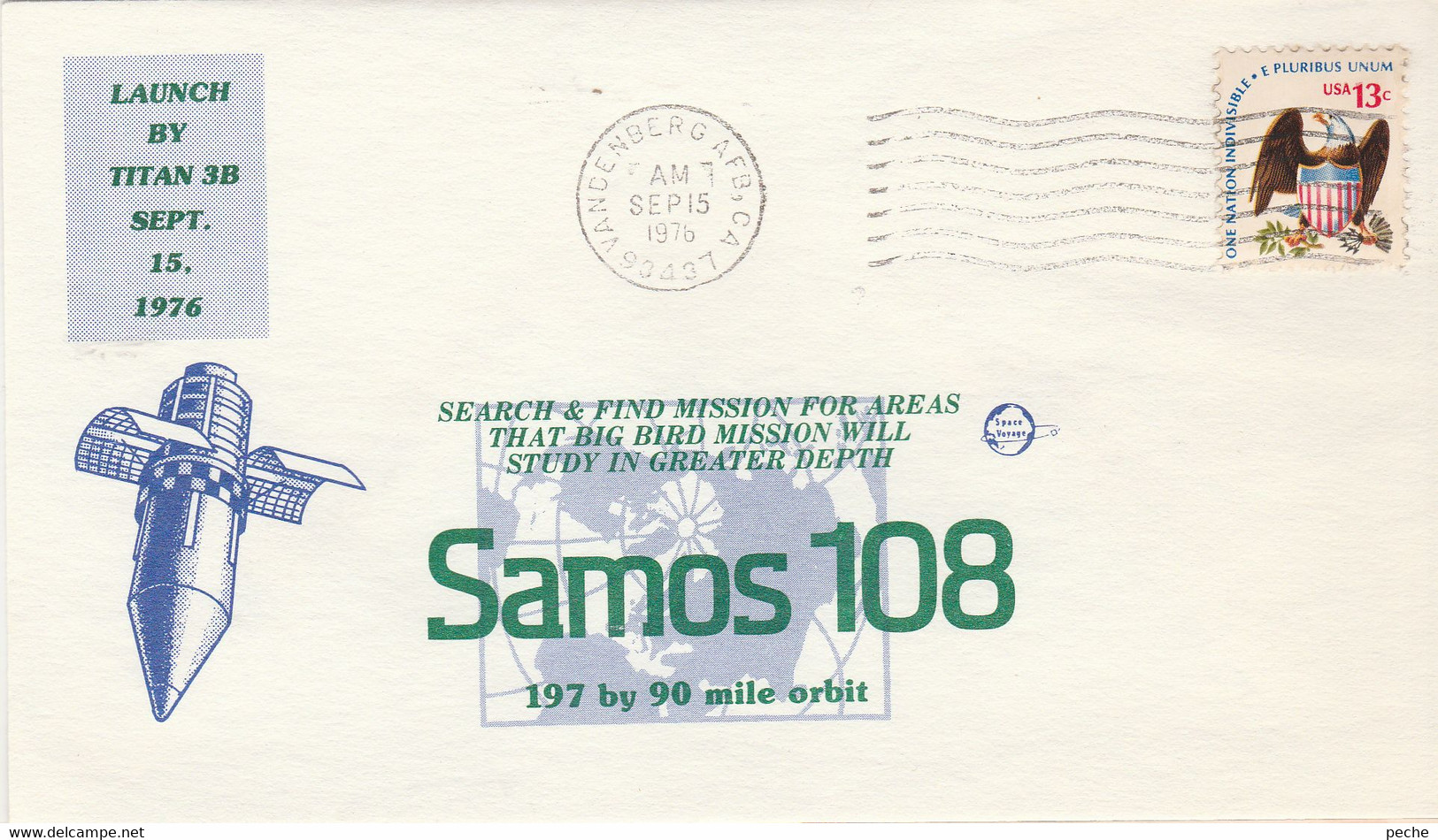 N°771 N -lettre (cover) Samos 108 - Amérique Du Nord