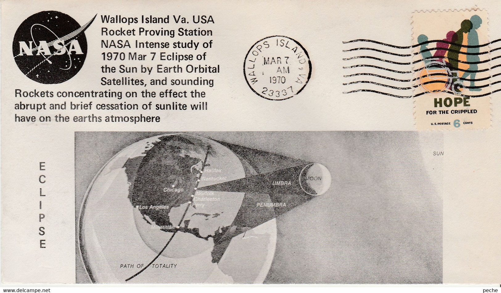 N°780 N -lettre (cover) -Nasa Wallops Island Va Usa- - Noord-Amerika