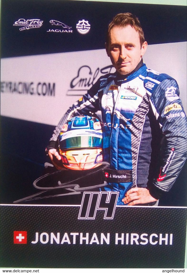 Jonathan Hirschi ( Race Car Driver) - Authographs