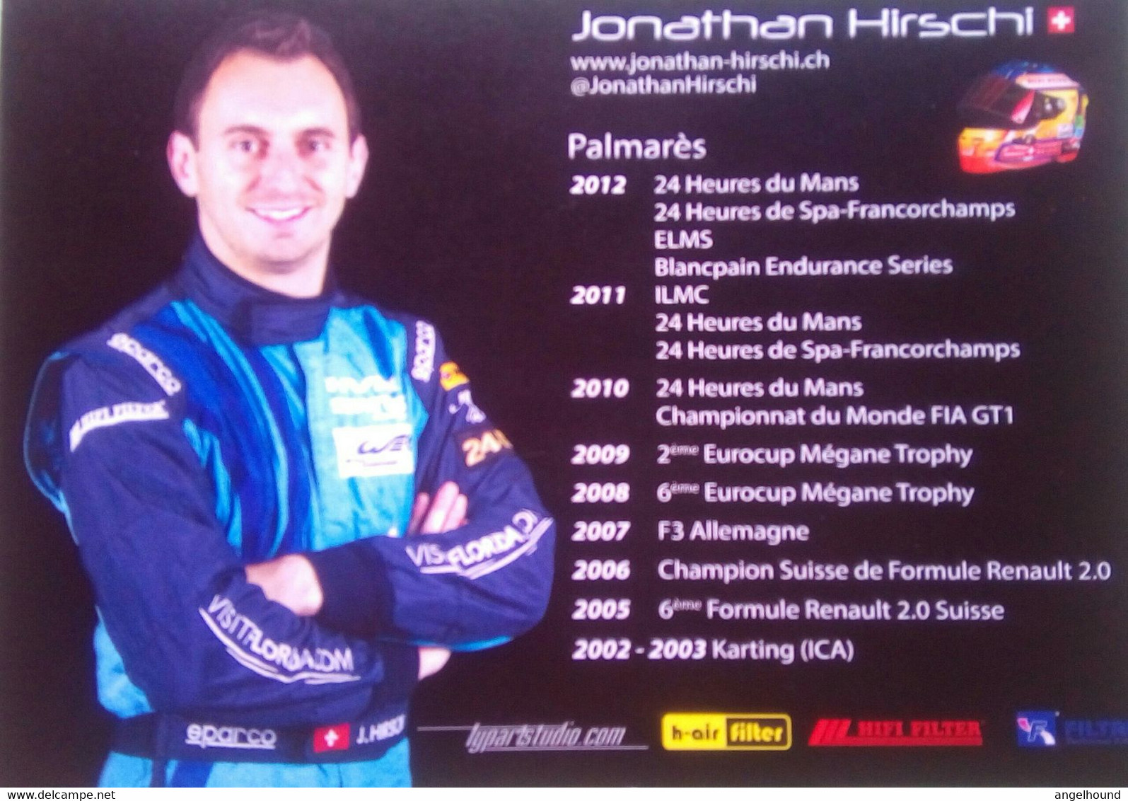 Jonathan Hirschi ( Race Car Driver) - Authographs