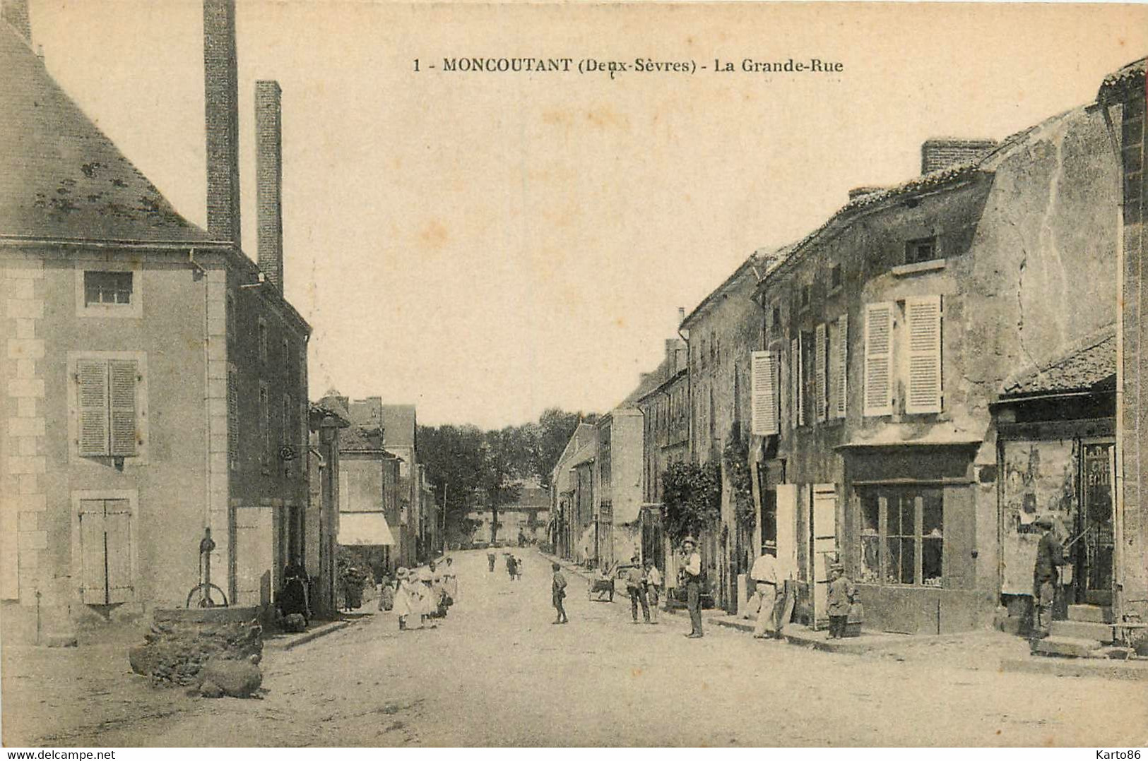 Moncoutant * La Grande Rue * Villageois - Moncoutant