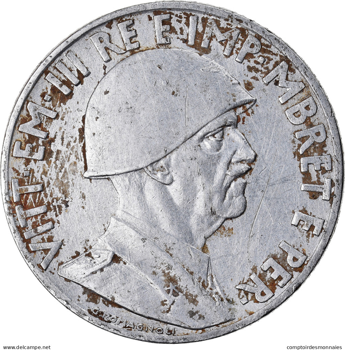 Monnaie, Albania, Vittorio Emanuele III, Lek, 1939, Rome, TTB, Stainless Steel - Albanien