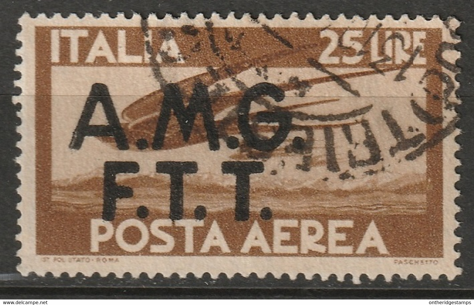 Trieste Zone A 1947 Sc C5 Sa A5 Air Post Used - Poste Aérienne