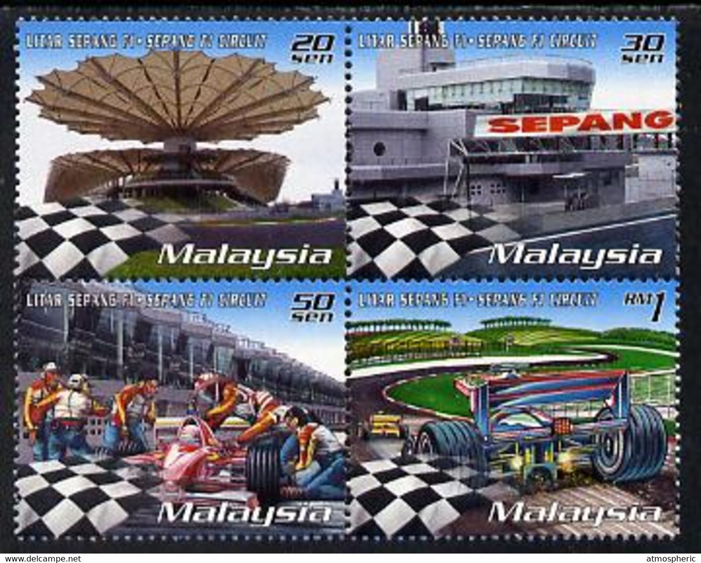 Malaysia 1999 Malaysian Grand Prix Se-tenant Perf Block Of 4 U/M SG 797-800 - Malaysia (1964-...)