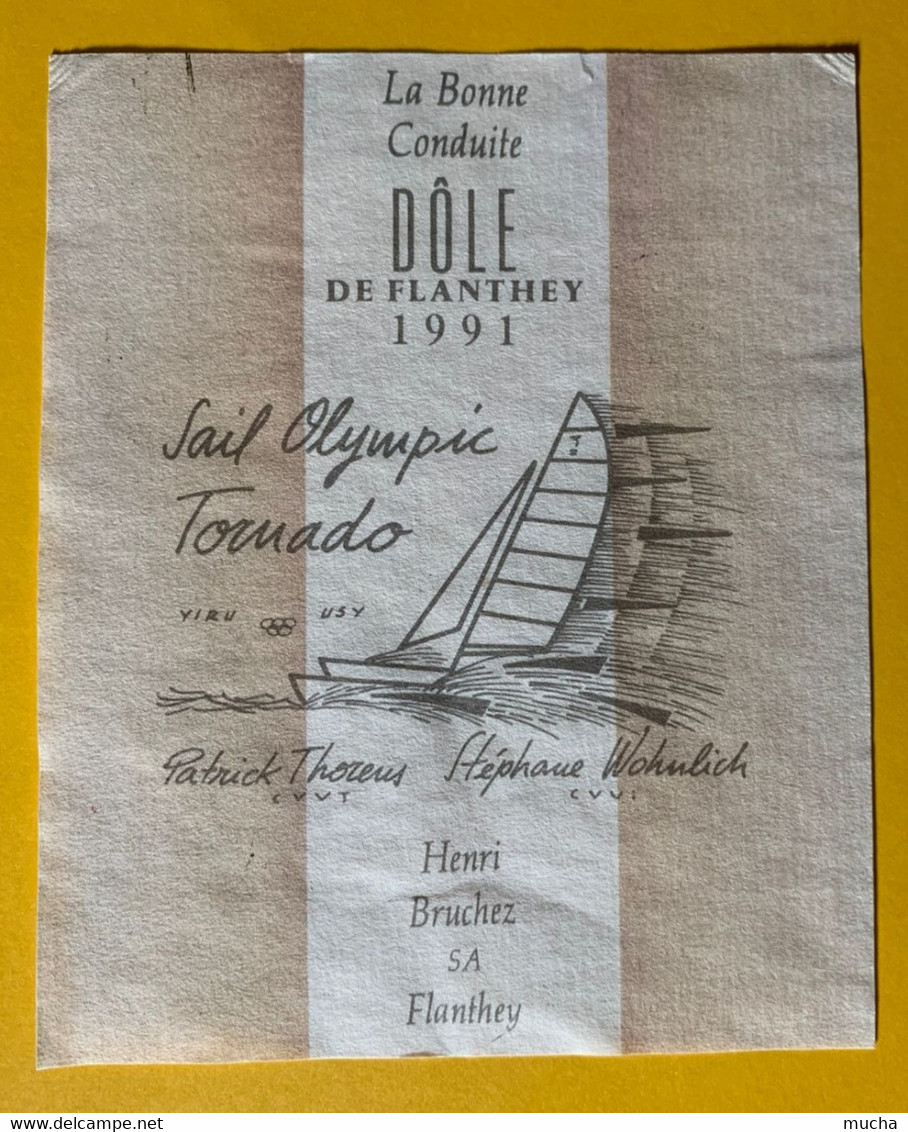16540 - Sail Olympic Tornado Dôle De Flanthey 1991 - Barcos De Vela & Veleros