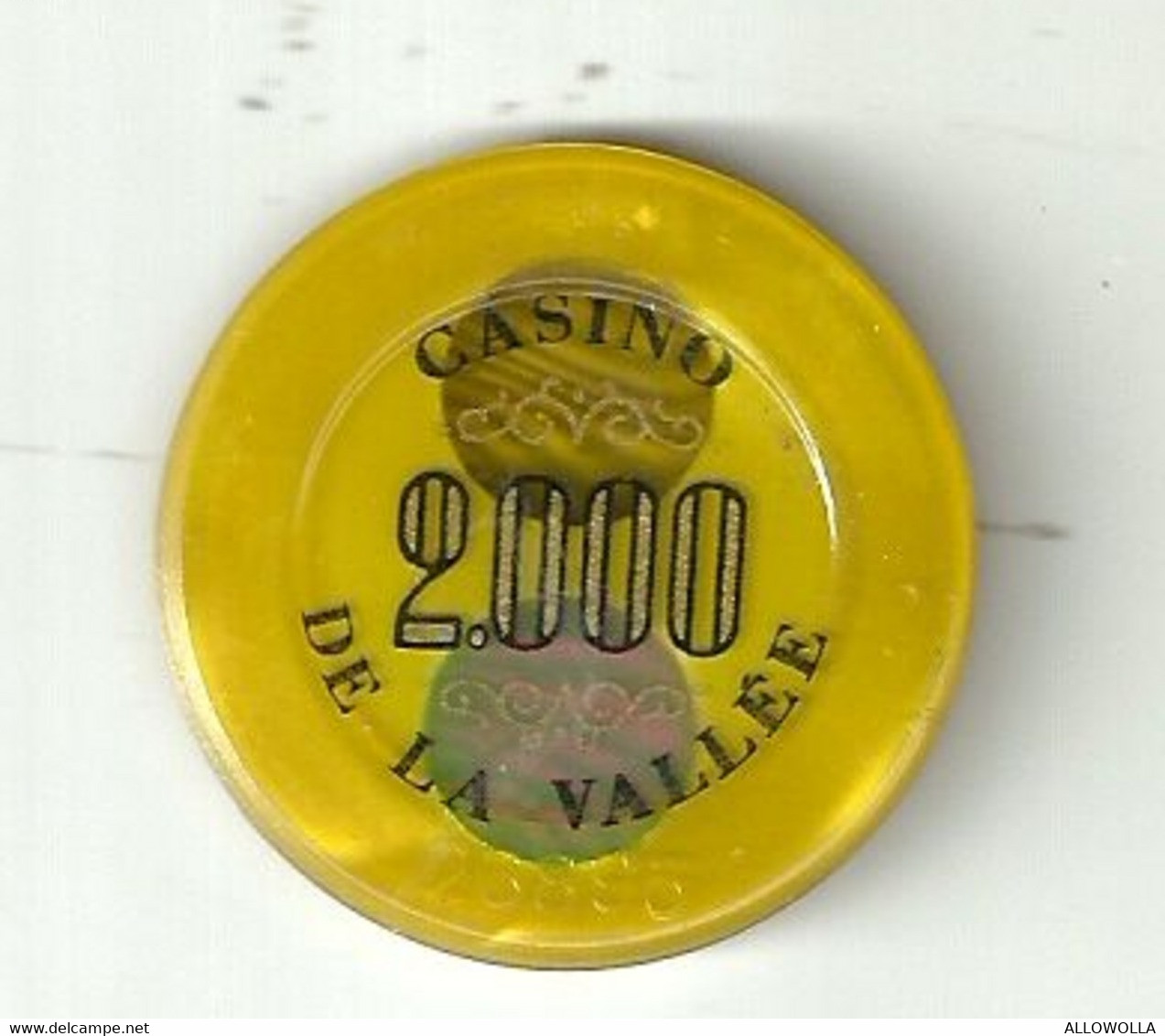 9887" FICHES-CHIPS- CASINO DE LA VALLEE-2000 LIRE" " - Casino