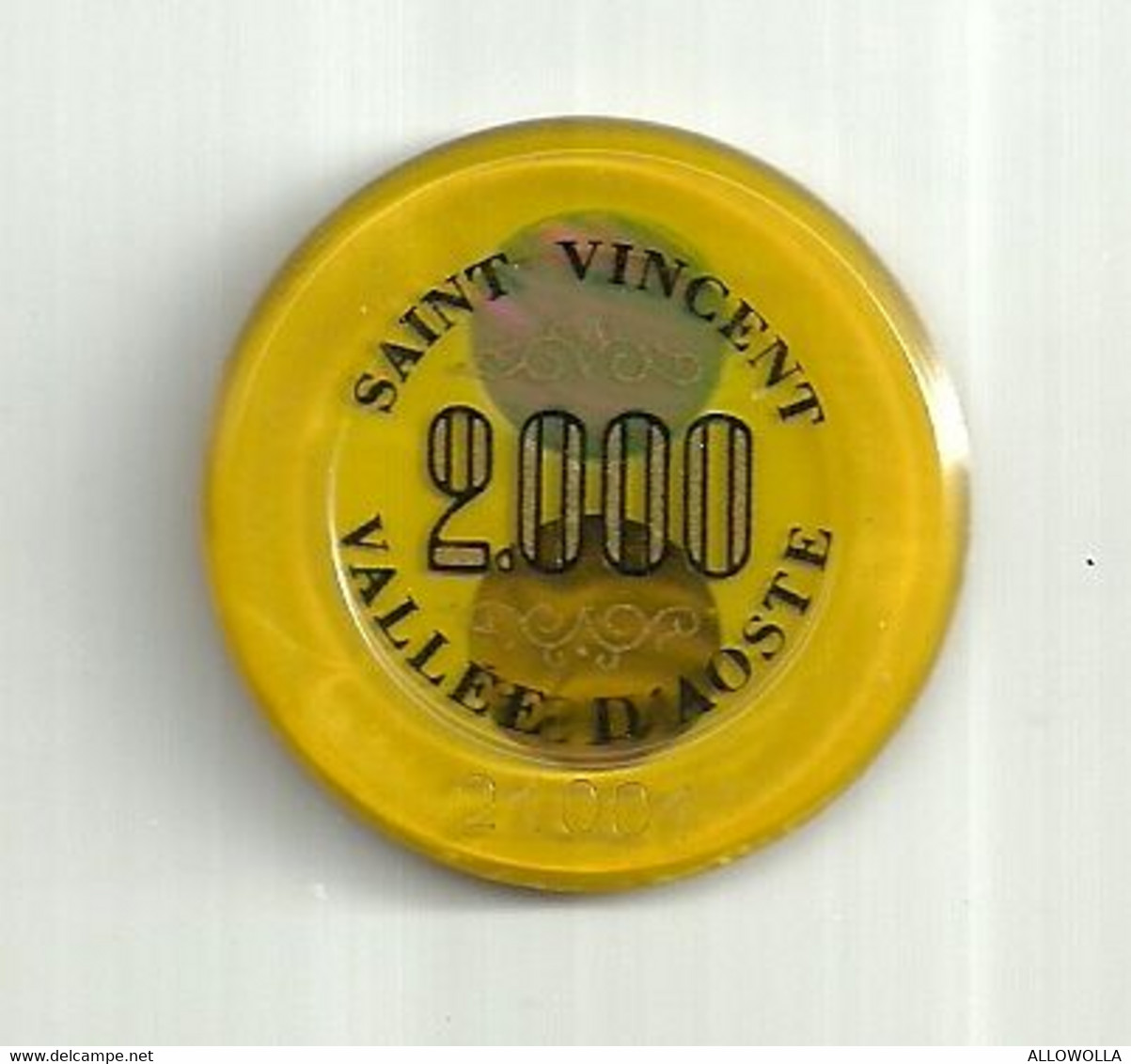 9887" FICHES-CHIPS- CASINO DE LA VALLEE-2000 LIRE" " - Casino