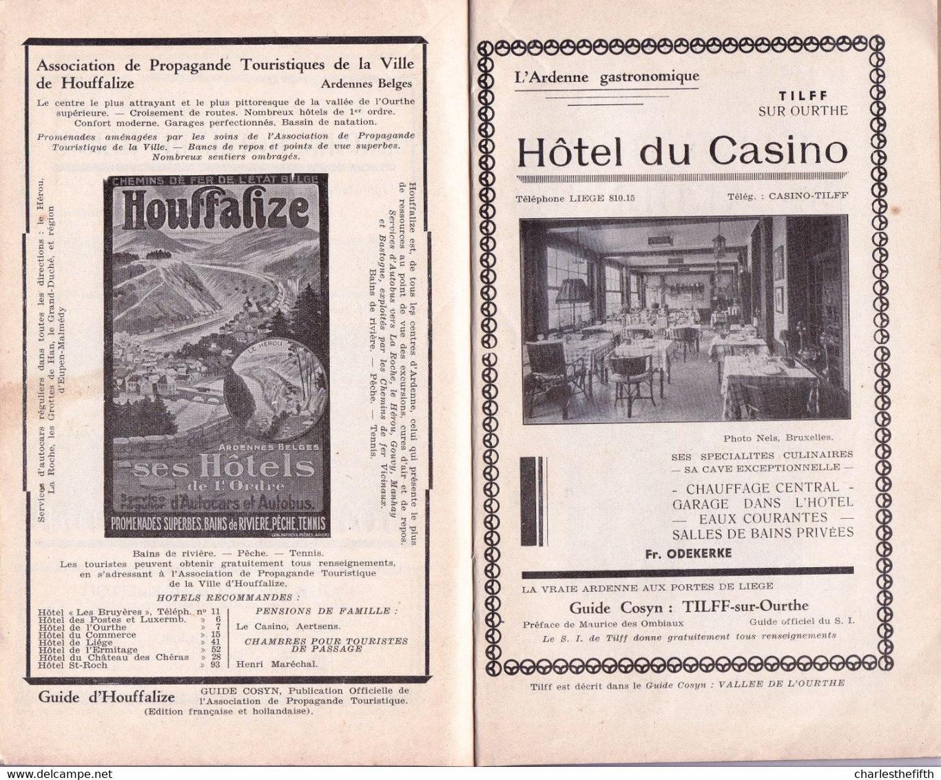 GUIDE TOURISTIQUE DEBUT 1900 - * NANDRIN ET HEROU * - Avec Carte Dépliante - Photo's Et Publicité De La Région - Rare ! - Nandrin