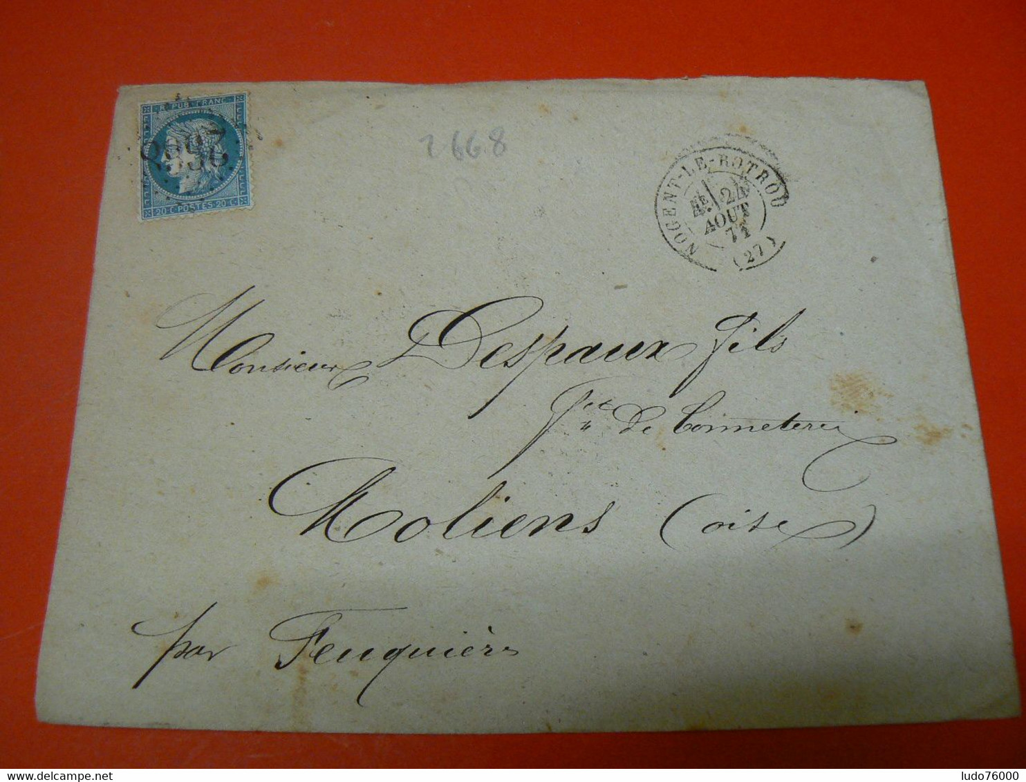 D225 / LOT CERES N° 60 SUR LETTRE - 1871-1875 Cérès